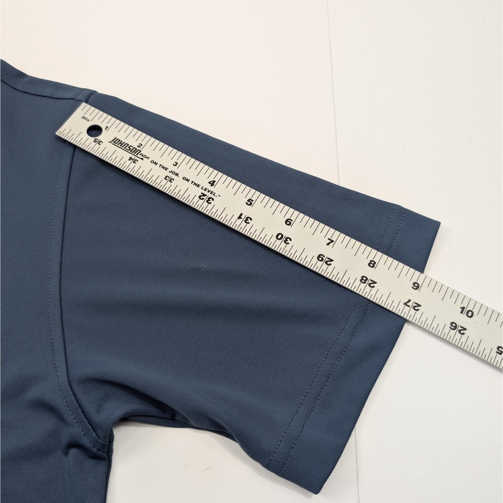 FootJoy Tour Issue Polo Mens Small Blue Performance Golf Embroidered Logos‎ - Picture 7 of 9